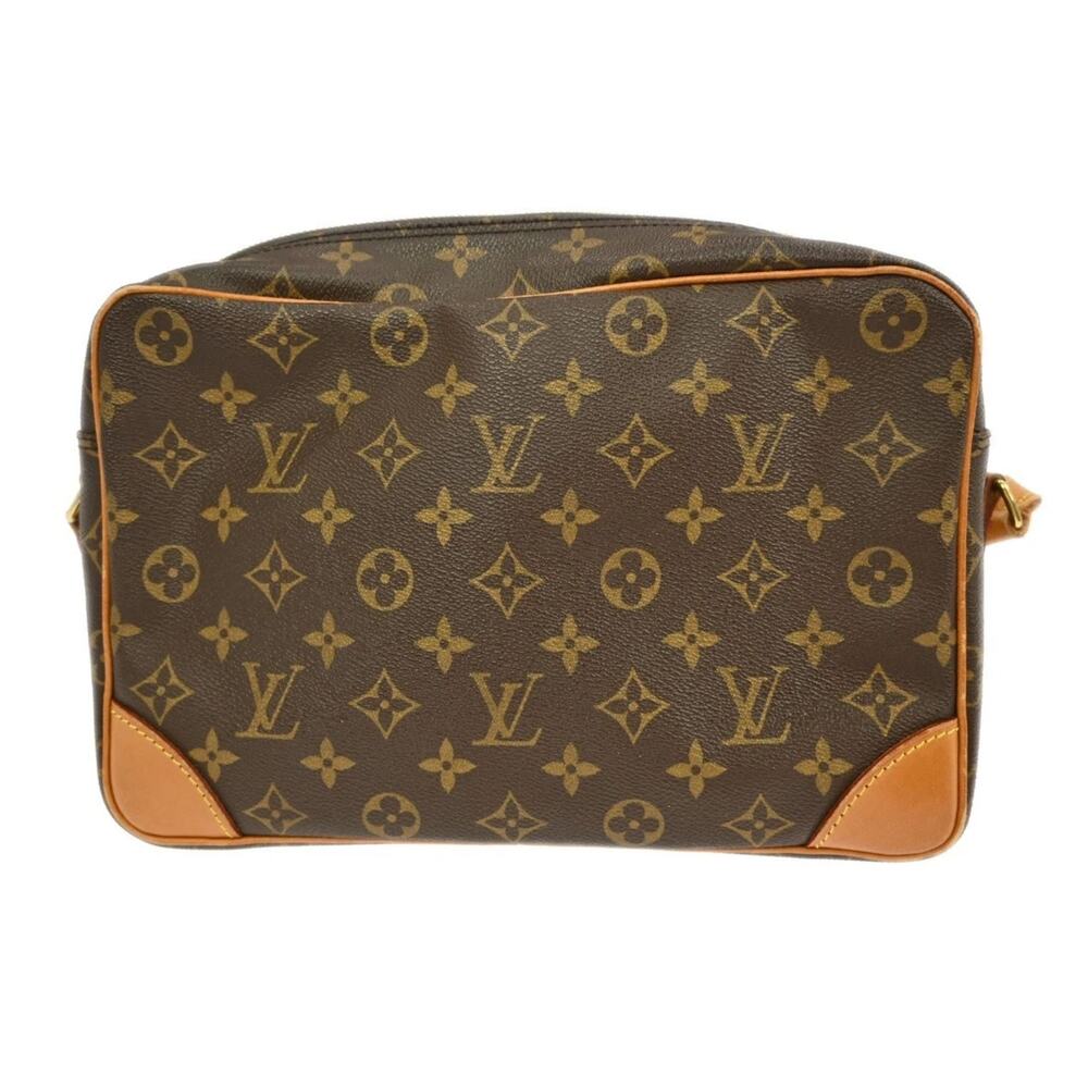 Louis Vuitton Trocadero 30 Shoulder Crossbody Bag LV Monogram Brown Tan Vintage - Picture 4 of 12